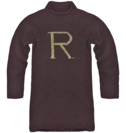 Warner Bros 'R' For Ron Weasley Authentic Lochaven Youth Knitted Sweater