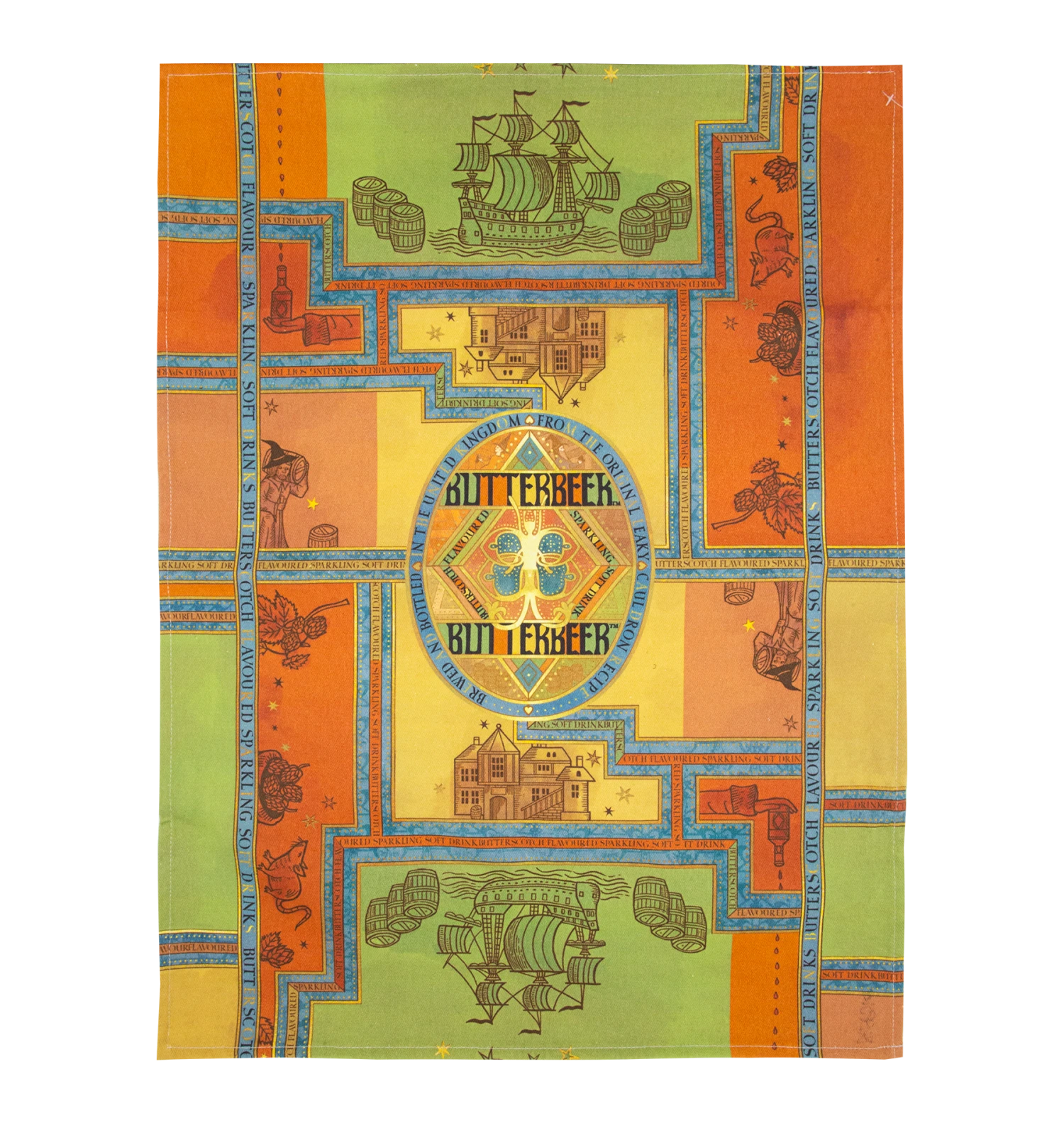 Warner Bros Butterbeer Tea Towel 1 Warner Bros Butterbeer Tea Towel