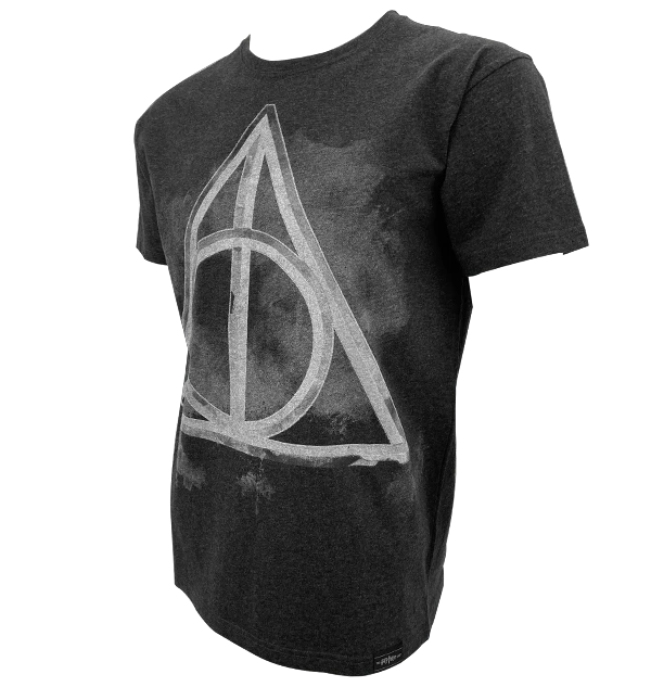 Warner Bros Deathly Hallows Smoky Charcoal T-Shirt 3 Warner Bros Deathly Hallows Smoky Charcoal T-Shirt - Image 3