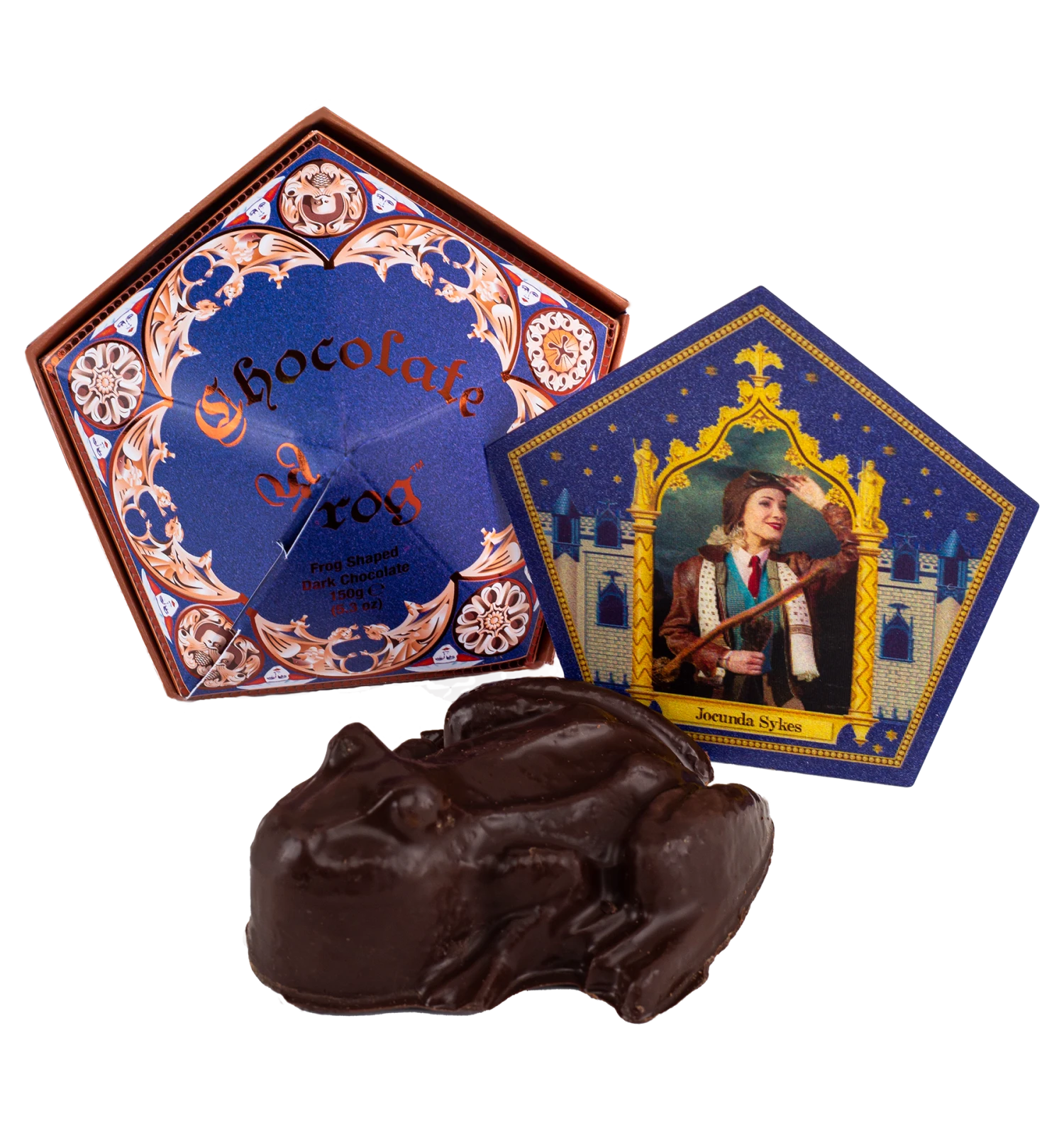Warner Bros Dark Chocolate Frog - With Authentic Film Packaging 1 Warner Bros Dark Chocolate Frog - With Authentic Film Packaging