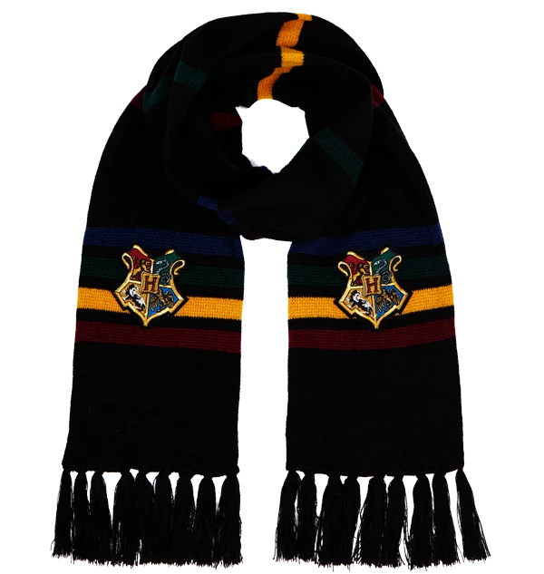 Warner Bros Hogwarts School Crest Knitted Scarf 1 Warner Bros Hogwarts School Crest Knitted Scarf
