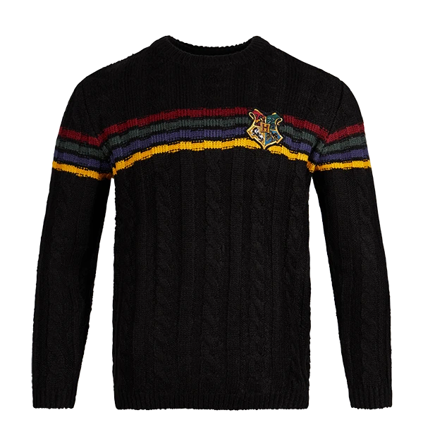 Warner Bros Hogwarts School Crest Knitted Sweater 1 Warner Bros Hogwarts School Crest Knitted Sweater