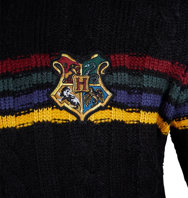 Warner Bros Hogwarts School Crest Knitted Sweater 3 Warner Bros Hogwarts School Crest Knitted Sweater - Image 3