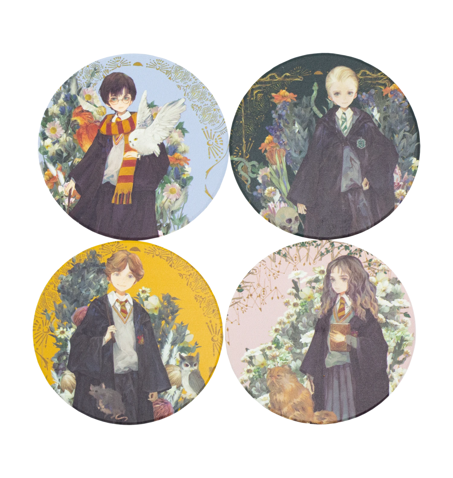 Warner Bros Yume Hogwarts Students Coasters 1 Warner Bros Yume Hogwarts Students Coasters