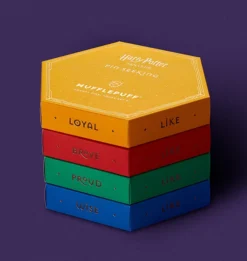 Warner Bros Second Edition Hufflepuff Enamel Pins Set -Harrypotter Sales Shop huff boxstack