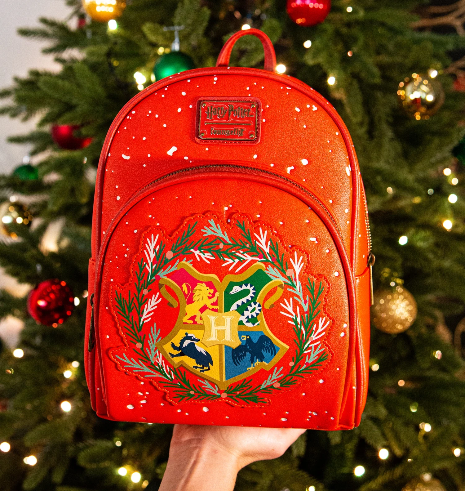Warner Bros Loungefly Joyeux Noel Mini Backpack 1 Warner Bros Loungefly Joyeux Noel Mini Backpack