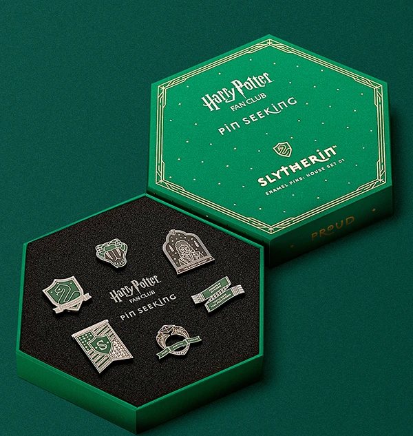 Warner Bros Second Edition Slytherin Enamel Pins Set 1 Warner Bros Second Edition Slytherin Enamel Pins Set